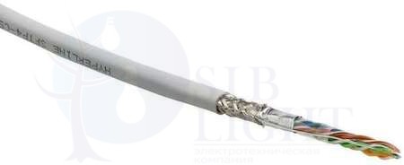 Кабель FTP 4-C5E-SOLID-GY-305 витая пара экран. FTP (F/UTP) кат.5e 4х2х0.5 (24 AWG) ож (solid) экран-фольга PVC (м) Hyperline 42052 Hyperline 42052