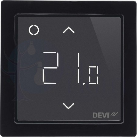 Smart Черный Терморегулятор интеллектуальный с Wi-Fi, 16А DEVI 140F1143