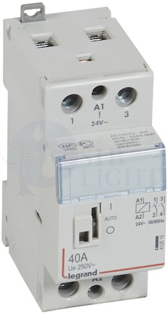 CX3 Контактор 24V 2НО 40А с руч.уп. Legrand 412515