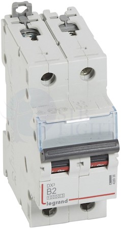Автомат 2P 2А DX3 (16 кА, B) Legrand 408936