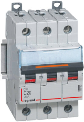 Автомат 3P 20А DX3 (25 кА, C) Legrand 409782