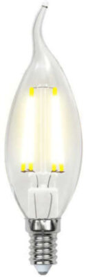 Лампа светодиодная LED 5вт 200-250В свеча на ветру диммируемая 450Лм Е14 4000К Uniel Air филамент Uniel UL-00002865
