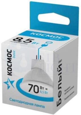 Лампа светодиодная LED BASIC JCDR 8.5Вт 220В GU5.3 4500К Космос LkecLED8.5wJCDRC45 КОСМОС LkecLED8.5wJCDRC45