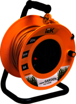 Катушка УК20 с т/з 4 места 2Р/20м 2х0,75 мм2 "Garden" IEK WKP23-06-04-20