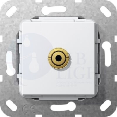 Розетка аудио System55 (1 канал, под рамку, с/у, белый) Gira 564803