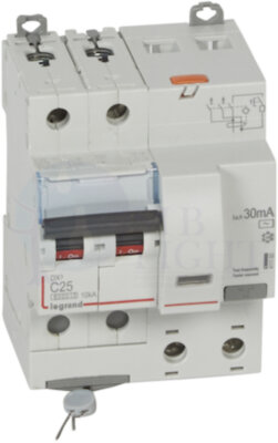 Дифференциальный автомат 2P 25А DX3 (тип AC, 6 кА) Legrand 411160
