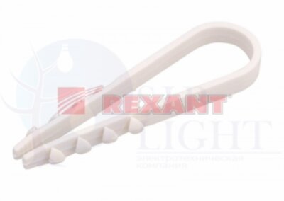 Дюбель-хомут 5-10 бел. (уп.100шт) REXANT 07-4501