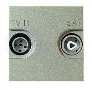 ABB NIE Zenit Шампань Розетка TV-FM-SAT единственная, 2 мод ABB N2251.3 CV