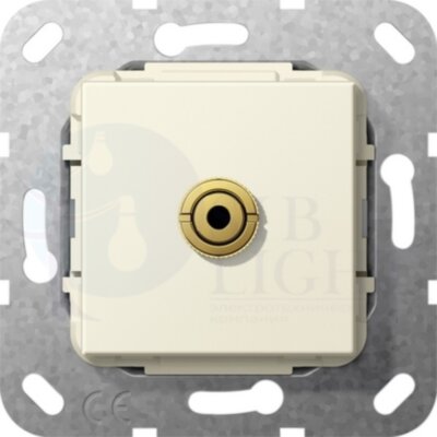 Розетка аудио System55 (1 канал, под рамку, с/у, кремовый) Gira 564801