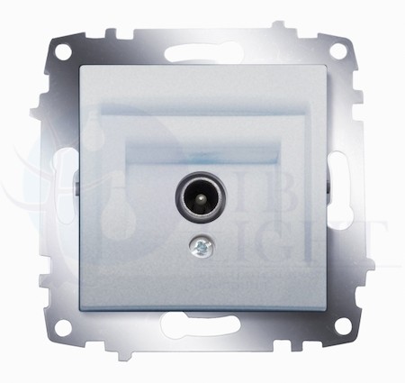 Розетка телевизионная оконечная Cosmo (TV, под рамку, с/у, алюминий) ABB 619-011000-273