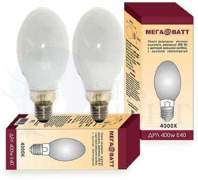 Лампа газоразрядная ртутная ДРЛ 400 E40 (15) МЕГАВАТТ 03021 МЕГАВАТТ 03021
