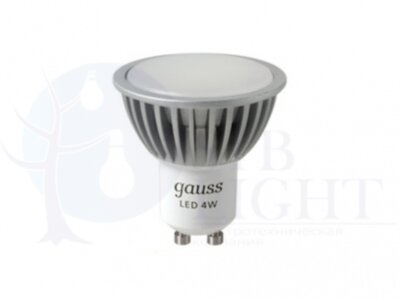 Лампа Gauss LED GU10 4W SMD AC220-240V 2700K FROST