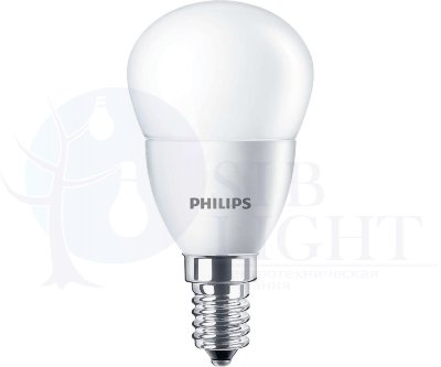 Светодиодная лампа Philips E14 6.5W = 75W теплый белый свет Essential