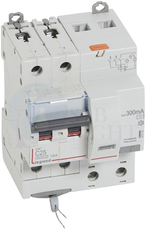 Дифференциальный автомат 2P 25А DX3 (тип AC, 6 кА) Legrand 411174