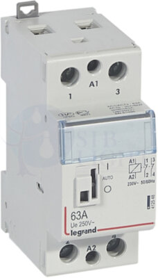 CX3 Контактор 230V 2НЗ 63А с руч.уп. Legrand 412548