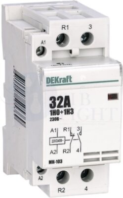 Модульный контактор 1НО+1НЗ 40А 230В МК-103 DEKraft 18079DEK