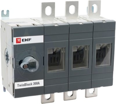 Рубильник 200A 3P без рукоятки управления TwinBlock PROxima EKF tb-s-200-3p