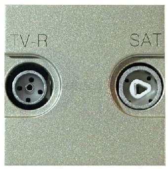 ABB NIE Zenit Шампань Розетка TV-FM-SAT оконечная, 2 мод ABB N2251.7 CV
