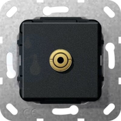 Розетка аудио System55 (1 канал, под рамку, с/у, черный) Gira 564810