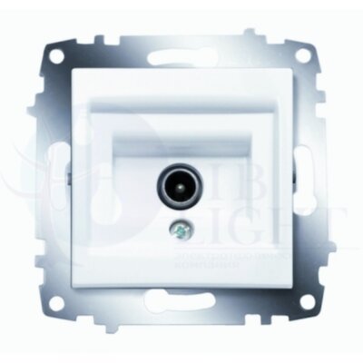 Розетка телевизионная оконечная Cosmo (TV, под рамку, с/у, белый) ABB 619-010200-273