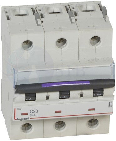 Автомат 3P 20А DX3 (50 кА, C) Legrand 410162