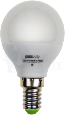 Лампа светодиодная PLED-ECO-G45 5Вт шар 4000К белый E14 400лм 220-240В 469060 Jazzway 1036926