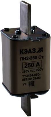 Вставка плавкая ПН2 250 С 100А У3 КЭАЗ 120117