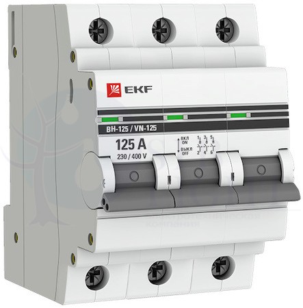 Выключатель нагрузки 3P 100 А PROxima ВН-125 EKF SL125-3-100-pro