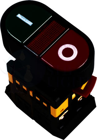 Кнопка APBB-22N "I-O" d22мм неон/240В 1з+1р IEK BBD10-APBB-K51