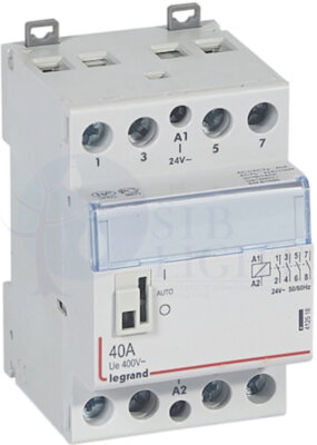 CX3 Контактор 24V 4НО 40А с руч.уп. Legrand 412518