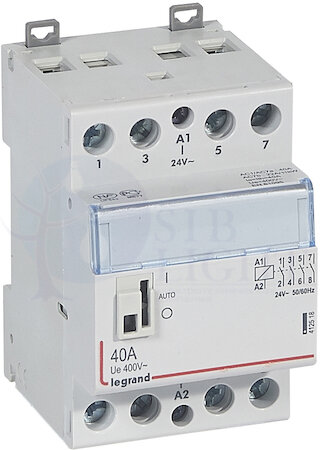 CX3 Контактор 24V 4НО 40А с руч.уп. Legrand 412518
