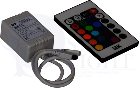 Контроллер с ПДУ ИК RGB 3 канала ECO 3528 12В 2А 72Вт ИЭК IEK LSC2-RGB-072-IR-20-12-W