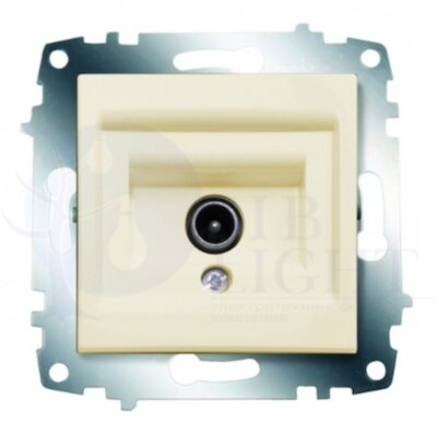 Розетка телевизионная оконечная Cosmo (TV, под рамку, с/у, кремовый) ABB 619-010300-273