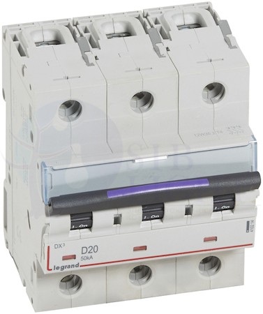 Автомат 3P 20А DX3 (50 кА, D) Legrand 410214