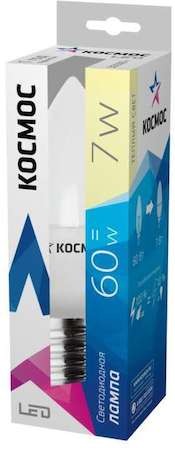 Лампа светодиодная LED CN 7Вт 220В E27 3000К Космос Lksm_LED7wCNE2730 КОСМОС Lksm_LED7wCNE2730