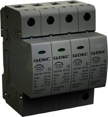 УЗИП, класс II, 1-полюсный, L-N, 40кА (8/20), с уд. контролем DKC ДКС NX2012