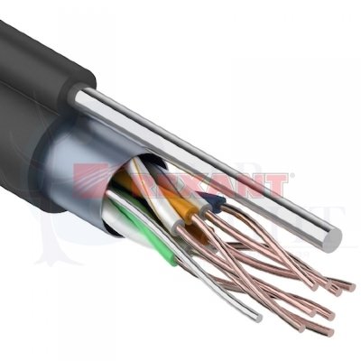 Кабель FTP 4х2х24AWG кат.5е медь с тросом 305м (м) REXANT 01-0144