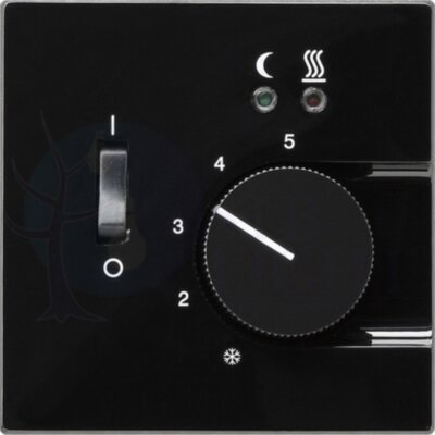 Термостат для теплых полов S-Color (10 А, 230 В, под рамку, с/у, черный) Gira 039447