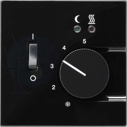 Термостат для теплых полов S-Color (10 А, 230 В, под рамку, с/у, черный) Gira 039447