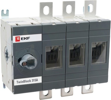 Рубильник 315A 3P без рукоятки управления TwinBlock PROxima EKF tb-s-315-3p