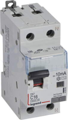 Дифференциальный автомат 2P 16А DX3 (тип AC, 6 кА) Legrand 410993