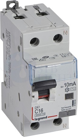 Дифференциальный автомат 2P 16А DX3 (тип AC, 6 кА) Legrand 410993