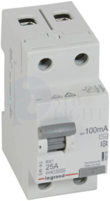 Выключатель дифференциального тока 2P 25А 0.1А RX3 (тип AC) Legrand 402028