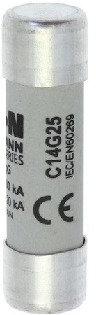 Предохранитель цилиндрический 14х51 25A GG 690В AC, C14G25 EATON C14G25