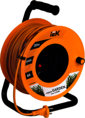 Катушка УК30 с т/з 4 места 2Р/30м 2х0,75 мм2 "Garden" IEK WKP23-06-04-30