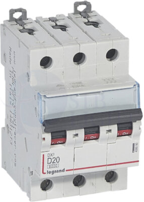 Автомат 3P 20А DX3 (6 кА, D) Legrand 408090
