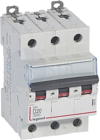 Автомат 3P 20А DX3 (6 кА, D) Legrand 408090