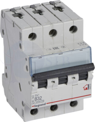 Автомат 3P 32А TX3 (6 кА, B) Legrand 404003