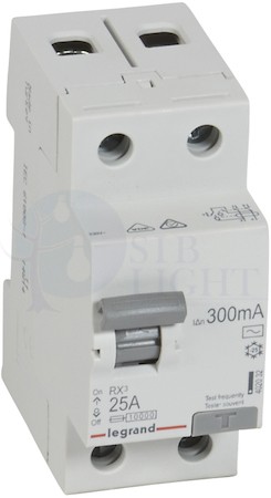 Выключатель дифференциального тока 2P 25А 0.3А RX3 (тип AC) Legrand 402032
