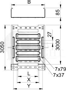 6059530 Кабельный листовой лоток перфорированный 85x100x3050 SKSM 810 FS OBO Bettermann 6059530